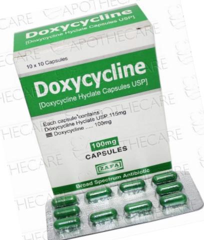 Doxycycline hyclate 100mg tablet